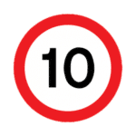 10 Mph Speed Sign Road Traffic Sign - RA2 Reflective