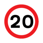 20 Mph Speed Sign Road Traffic Sign - RA2 Reflective