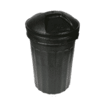 Black Dustbin With Lid - 80L
