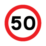 50 Mph Speed Sign Road Traffic Sign - RA2 Reflective