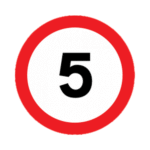 5 Mph Speed Sign Road Traffic Sign - RA2 Reflective