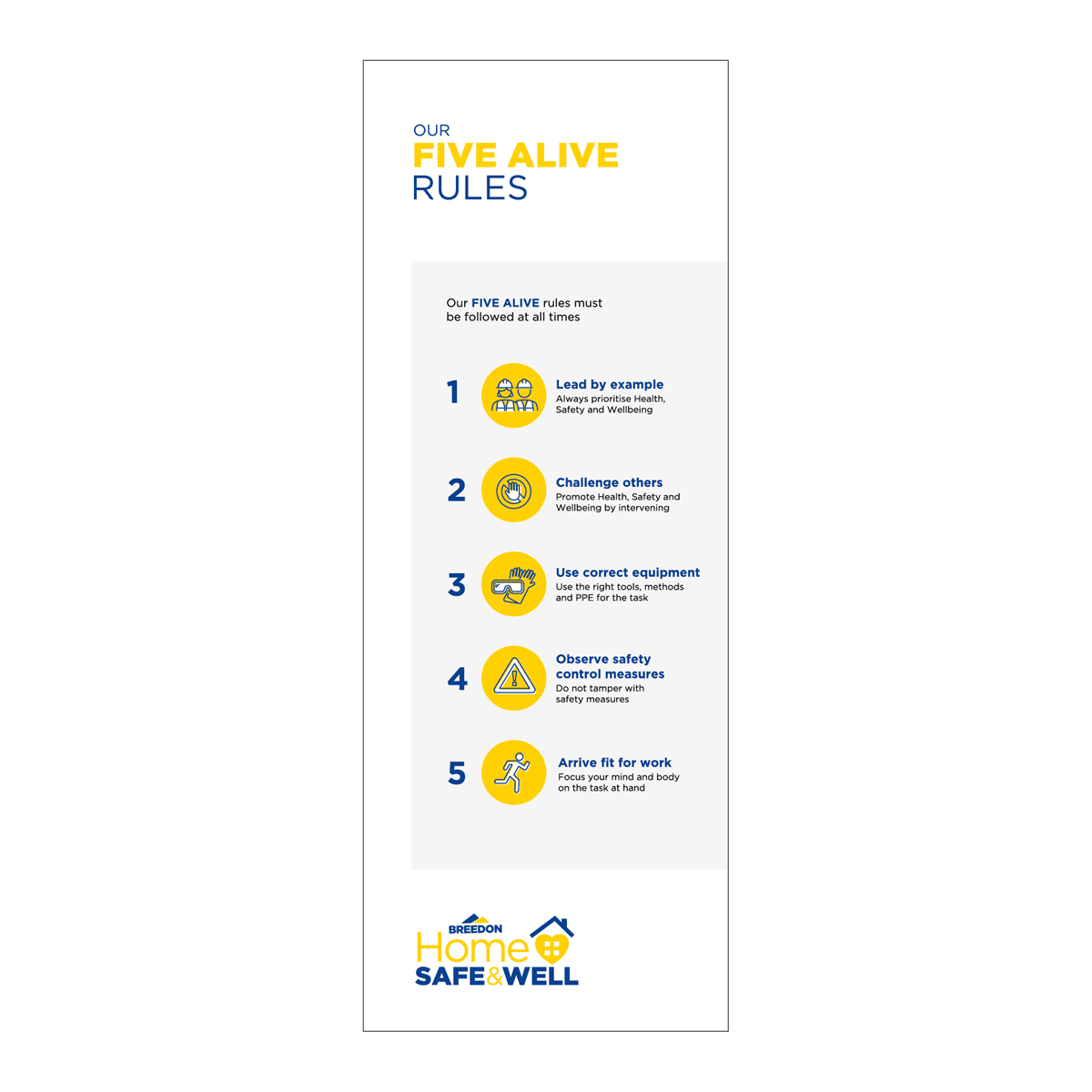 Breedon-5-Alive-Web-Images-11.png Breedon Five Alive Rules Roller Banner 800mm x 2200mm - Image 1