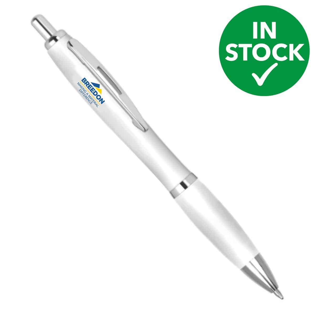 Breedon-Pen-2-copy.jpg Breedon Branded White Pen - Pack of 50 - Image 1