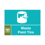 Waste Paint Tins Sign