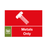 Metals Only Waste Sign