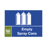 Empty Spray Cans Waste Sign