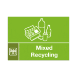 Mixed Recycling Waste Sign