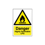 Danger Highly Flammable LPG Sign