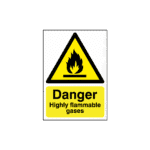 Danger Highly Flammable Gases Sign