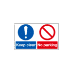 Keep Clear No Parking Sign