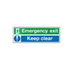 Emergency Exit Keep Clear Sign