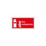 Fire Extinguisher Symbol & Flames Sign