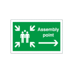 Assembly Point Arrow Right Sign