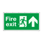 Fire Exit Running Man Arrow Up Sign