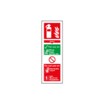 Water Extinguisher for Use On Sign