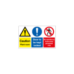 Caution Plant Room Door To Be Kept Locked No Admittance Authorised Sign