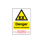 Danger Explosive Atmosphere (Atex Category 2) Sign
