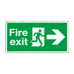 Fire Exit Running Man Arrow Right Sign