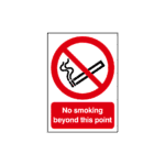 No Smoking Beyond This Point Sign