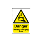 Danger Battery Charging Area Sign