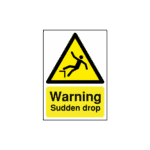 Warning Sudden Drop Sign