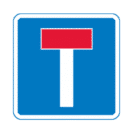 Dead End Road Traffic Sign - RA2 Reflective