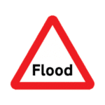 Flood Warning Sign Road Traffic Sign - RA2 Reflective
