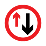 Give Way To Oncoming Traffic Road Traffic Sign - RA2 Reflective