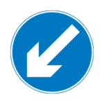 Keep Left Road Traffic Sign - RA2 Reflective