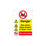 Danger Blue Green Algae - Do Not Swim Quarry Sign