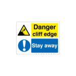 Danger Cliff Edge - Stay Away Sign
