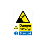Danger Cliff Edge - Stay Out Quarry Sign