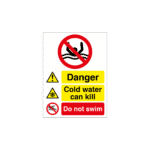Danger Cold Water Can Kill - Do Not Swim Quarry Sign