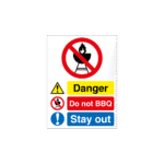 Danger Do Not BBQ - Stay Out Quarry Sign