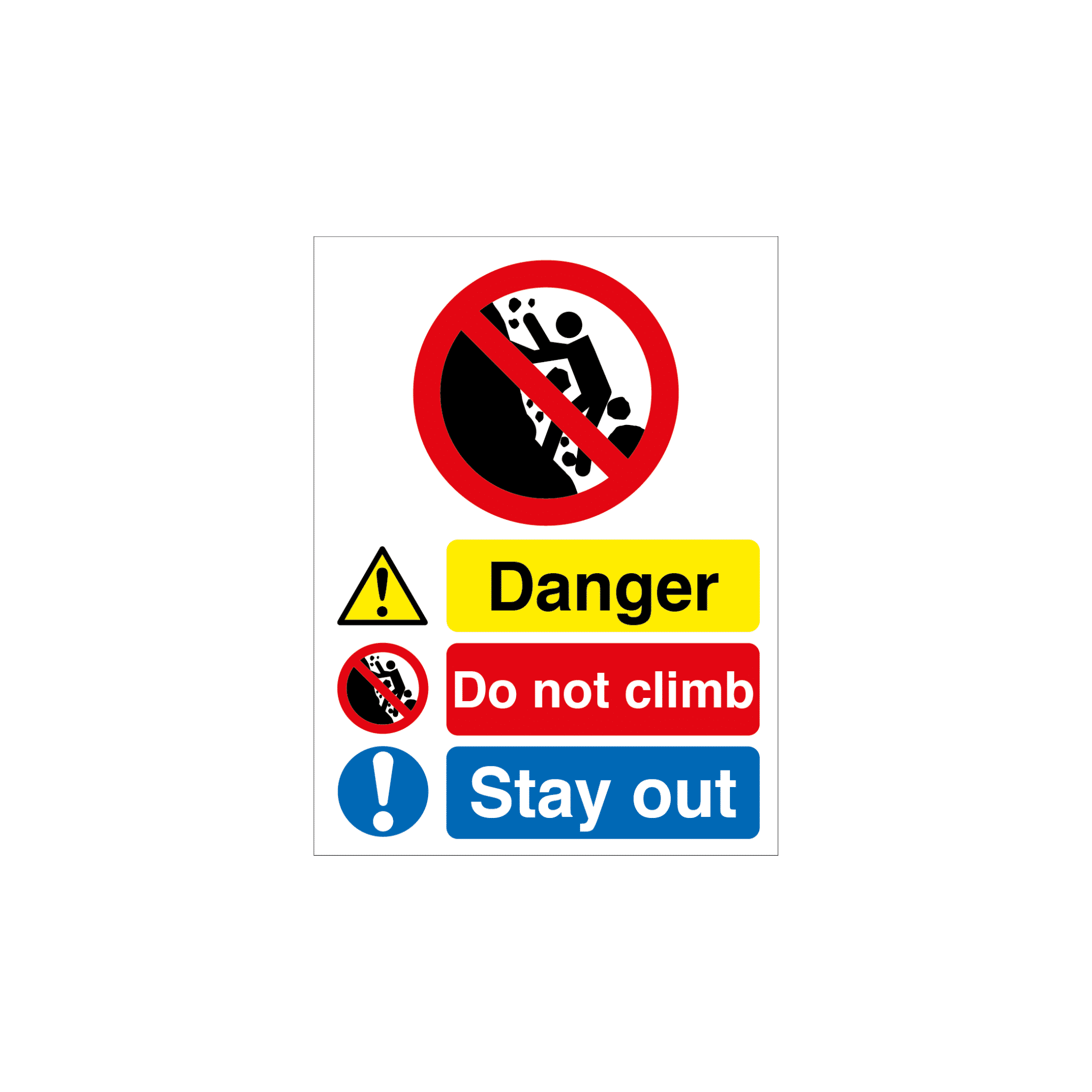 MASTER-COPY-Aggregate-Industries-Quarry-signs-09.png Danger Do Not Climb - Stay Out Quarry Sign - Image 1