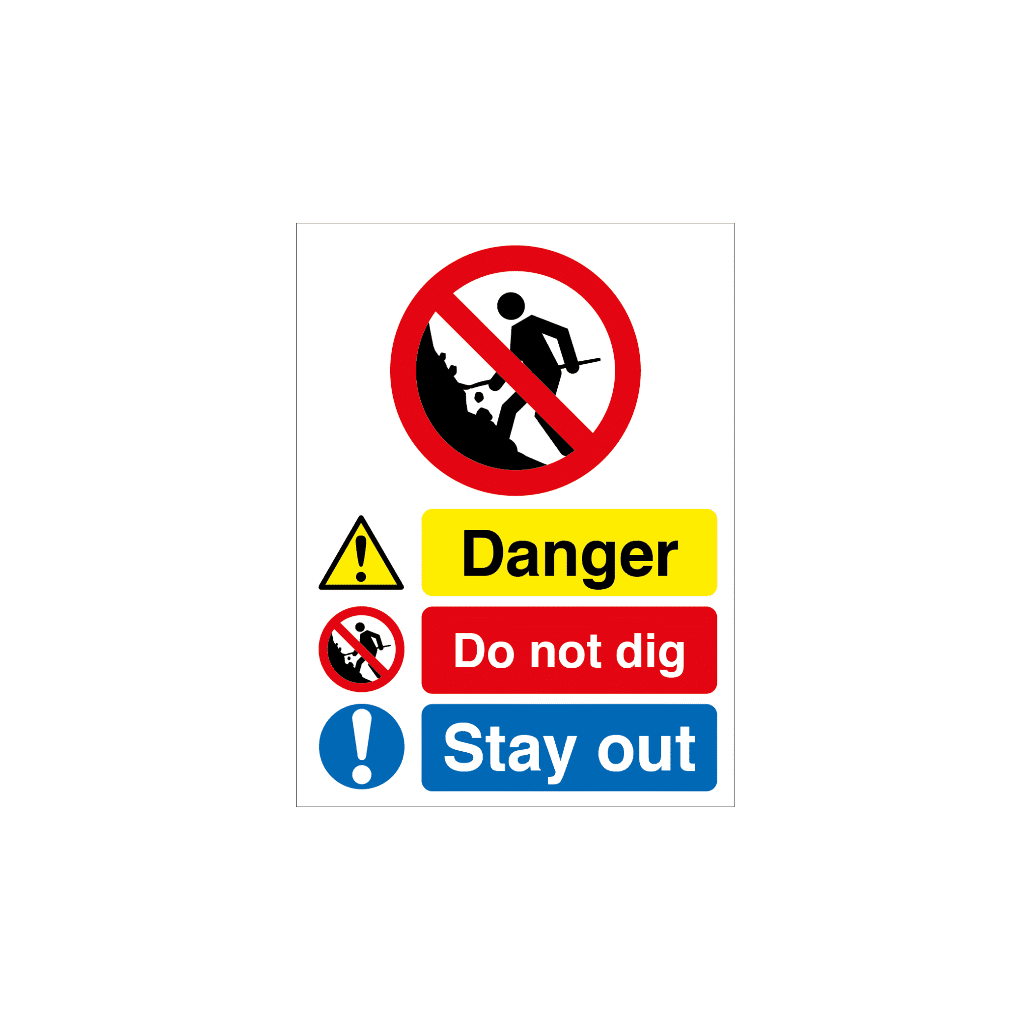 MASTER-COPY-Aggregate-Industries-Quarry-signs-10.png Danger Do Not Dig - Stay Out Quarry Sign - Image 1