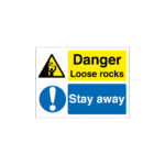 Danger Loose Rocks - Stay Away Sign