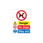 Danger No Dogs - Stay Out Quarry Sign