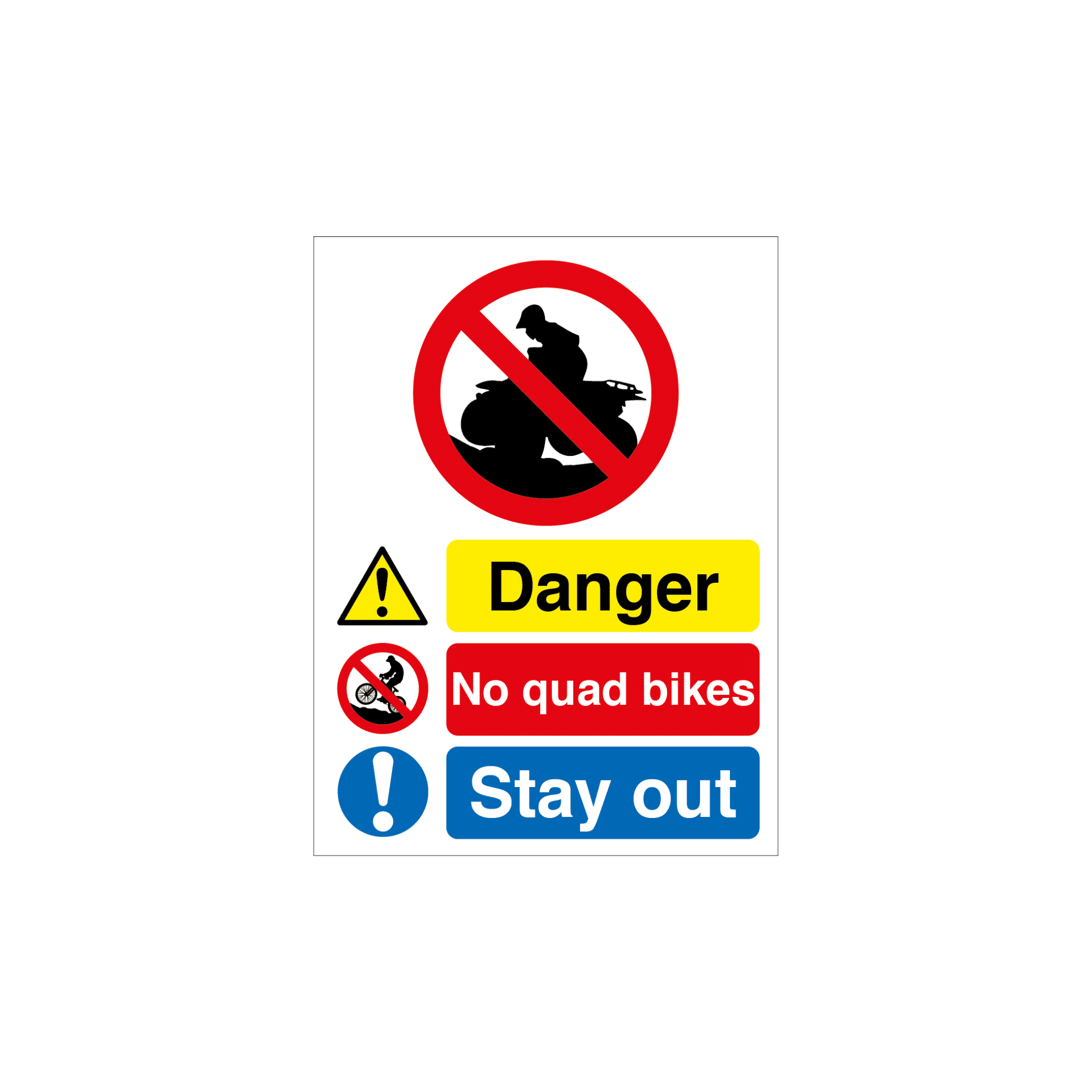MASTER-COPY-Aggregate-Industries-Quarry-signs-17.png Danger No Quad Bikes - Stay Out Quarry Sign - Image 1