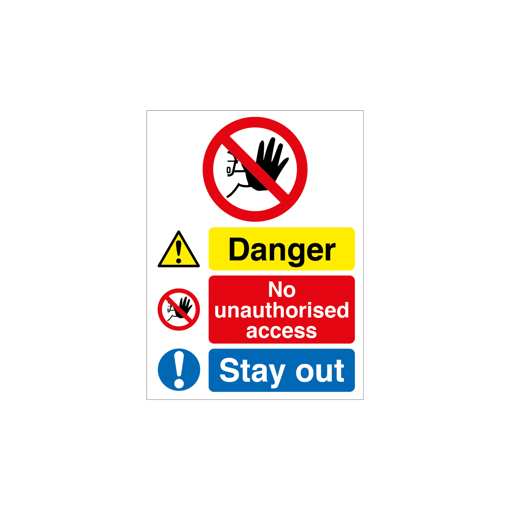 MASTER-COPY-Aggregate-Industries-Quarry-signs-18.png Danger No Unauthorised Access - Stay Out Quarry Sign - Image 1