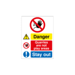 Danger Quarries Are Not Play Areas - Stay Out Quarry Sign
