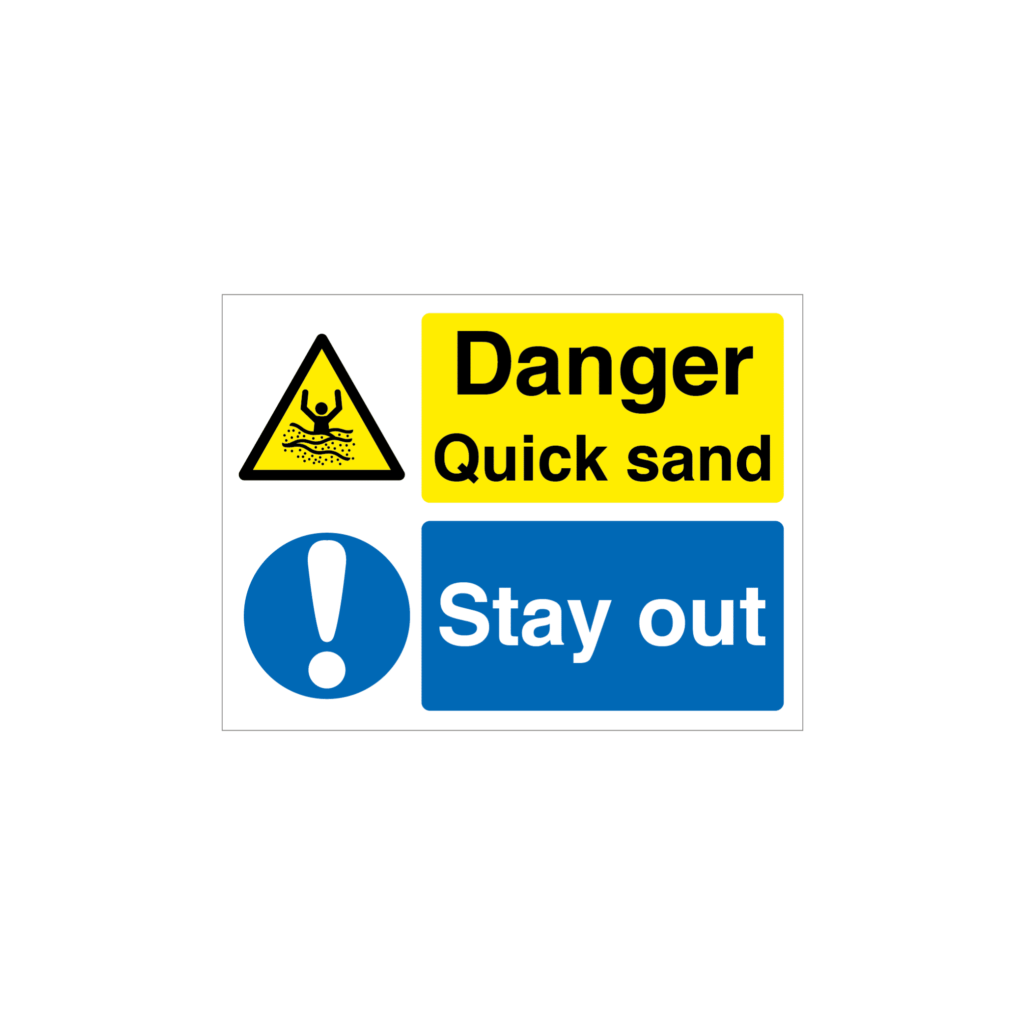 MASTER-COPY-Aggregate-Industries-Quarry-signs-21.png Danger Quicksand - Stay Out Quarry Sign - Image 1