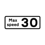 Max Speed Road Traffic Sign - RA2 Reflective