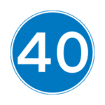 Minimum Speed Limit 40mph Road Traffic Sign - RA2 Reflective