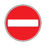 No Entry Road Traffic Sign - RA2 Reflective