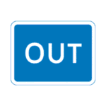 OUT Road Traffic Sign - RA2 Reflective