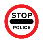 Police Stop Road Traffic Sign - RA2 Reflective