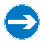 Proceed Right Road Traffic Sign - RA2 Reflective
