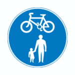 Route For Use By Pedal Cycles And Pedestrians Road Traffic Sign - RA2 Reflective