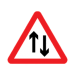 Two Way Traffic Road Traffic Sign - RA2 Reflective